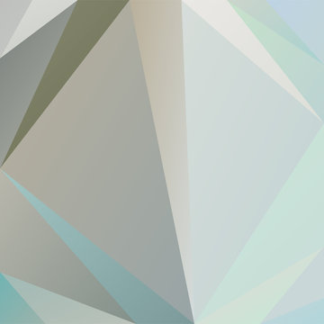 Vector Abstract Irregular Polygonal Square Background - Triangle Low Poly Pattern - Light Gray, Baby Blue, Slate, Beige, Taupe And Sand Color