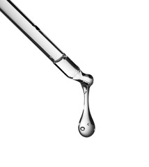 Liquid drop from laboratory glass Pipette