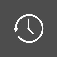 Time sign. Alarm, clock icon, vector illustration. Flat design.