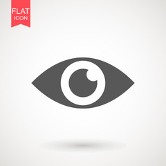 Obraz premium Eye , Look and Vision icon. Web site page and mobile app design vector element. Sign of view, look, opinion, glance, peek, , glimpse, dekko, eyebeam, eyewink . Flat design style.