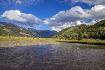 Fototapeta na wymiar San Miguel river near Telluride, Colorado.