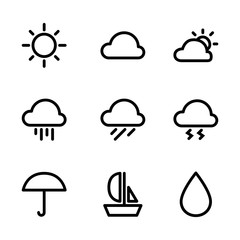 Weather Icons set with White Background