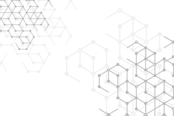 Abstract connection structure. Vector science background.