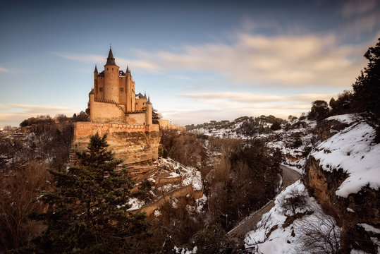Alcazar de Segovia nevado