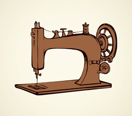 Sewing machine. Vector drawing