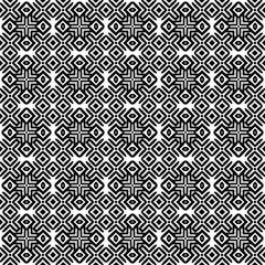 Black and White Seamless Ethnic Pattern. Tribal