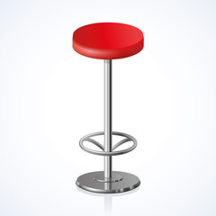 Rounded chair. Vector illustration