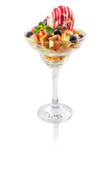 dessert on a white background