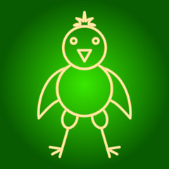 Easter chicken icon .