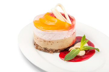 dessert on a white background