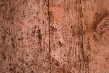 Obraz premium Old wood board painted red, background texture 