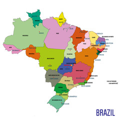Political map of Brazil