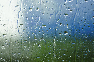 raindrops on the glass