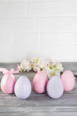 Pink and purple easter eggs