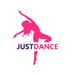 Dance logo vector design symbol