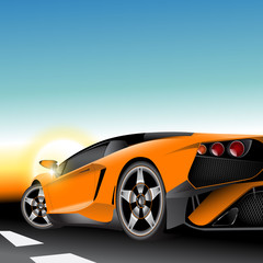 orange super car