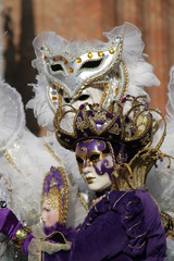 mask from masquerade on Venice carnival Italy