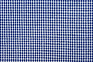 blue classic checkered tablecloth texture , Cloth in a blue box.