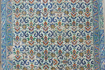 colorful tile at the istanbul wall turkey