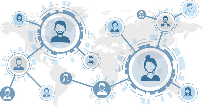 network of people - social network / customer relationships / teamwork