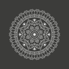 Flower Mandala. Vintage decorative elements. Oriental pattern, vector illustration. Islam, Arabic, Indian, moroccan,spain, turkish, pakistan, chinese, mystic, ottoman motifs. Coloring book page