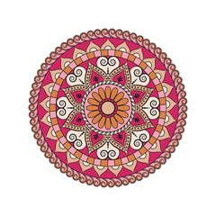 Flower Mandala. Vintage decorative elements. Oriental pattern, vector illustration. Islam, Arabic, Indian, moroccan,spain, turkish, pakistan, chinese, mystic, ottoman motifs. Coloring book page