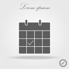 Calendar Icon in trendy flat style isolated on white background. Calendar symbol for your web site design, logo, app, UI. Vector illustration, EPS10.