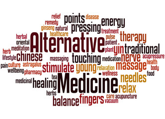 Alternative medicine word cloud concept 3