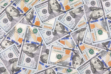 One hundred dollars abstract background or texture.