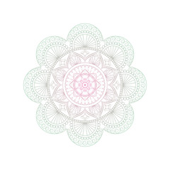 Flower Mandala. Vintage decorative elements. Oriental pattern, vector illustration. Islam, Arabic, Indian, moroccan,spain, turkish, pakistan, chinese, mystic, ottoman motifs. Coloring book page