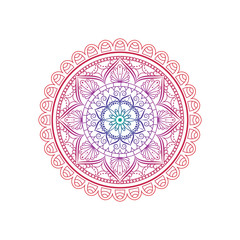 Flower Mandala. Vintage decorative elements. Oriental pattern, vector illustration. Islam, Arabic, Indian, moroccan,spain, turkish, pakistan, chinese, mystic, ottoman motifs. Coloring book page