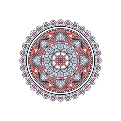 Flower Mandala. Vintage decorative elements. Oriental pattern, vector illustration. Islam, Arabic, Indian, moroccan,spain, turkish, pakistan, chinese, mystic, ottoman motifs. Coloring book page