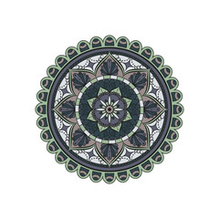 Flower Mandala. Vintage decorative elements. Oriental pattern, vector illustration. Islam, Arabic, Indian, moroccan,spain, turkish, pakistan, chinese, mystic, ottoman motifs. Coloring book page