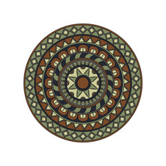 Flower Mandala. Vintage decorative elements. Oriental pattern, vector illustration. Islam, Arabic, Indian, moroccan,spain, turkish, pakistan, chinese, mystic, ottoman motifs. Coloring book page