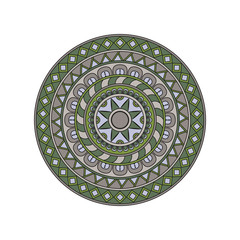 Flower Mandala. Vintage decorative elements. Oriental pattern, vector illustration. Islam, Arabic, Indian, moroccan,spain, turkish, pakistan, chinese, mystic, ottoman motifs. Coloring book page