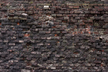 Background of crack brick wall texture