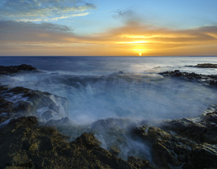 sunrise over the ocean