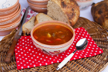 hungarian traditional food, goulash soup