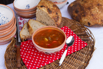 hungarian traditional food, goulash soup