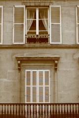 windows on the facade of pairis street France
