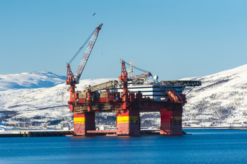 Oil and gas production platform in Norway