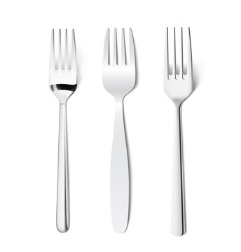 Set of forks. Vector illustration on white background. Ready to use for your design. EPS10