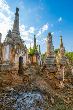 Indein Pagodas Inle Lake Myanmar