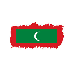 Maldives flag, vector illustration