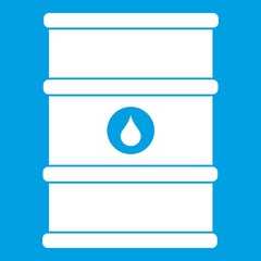 Oil barrel icon white
