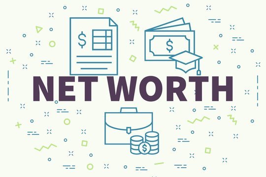 Conceptual Business Illustration With The Words Net Worth