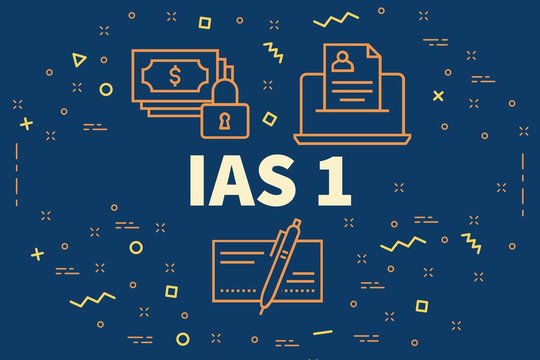 Conceptual business illustration with the words ias 1