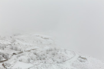 Obraz premium Snowfall in Filband, Mazandaran, Iran