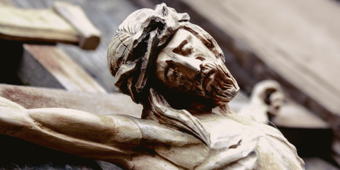 crucifixion of Jesus Christ as a symbol of resurrection and immortality of the human soul (old...