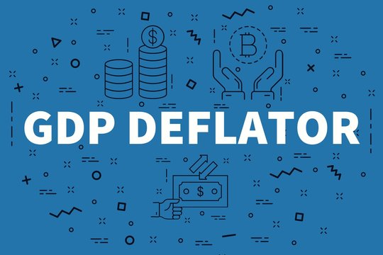 Conceptual business illustration with the words gdp deflator